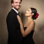 Couple posing for portrait.