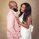 Couple posing for portrait.