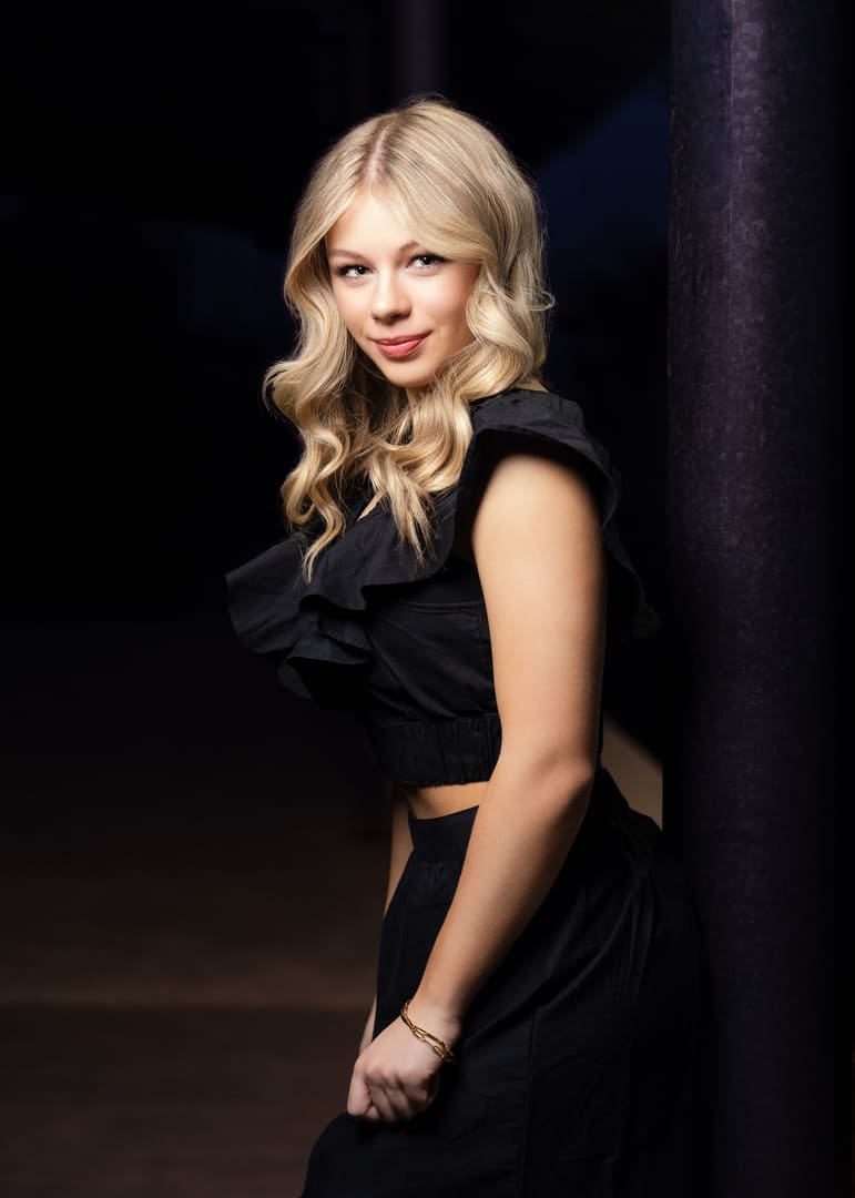 Girl posing for portrait.