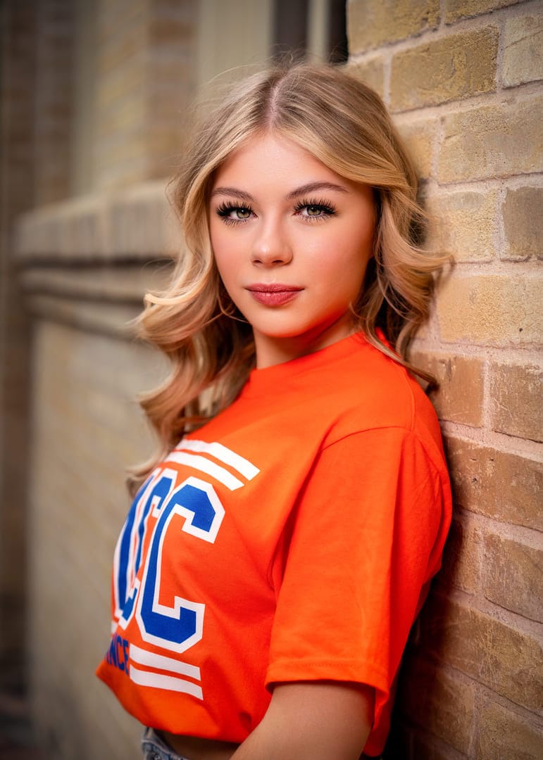 Girl posing for portrait.