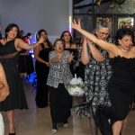 Woman dropping wedding bouquet